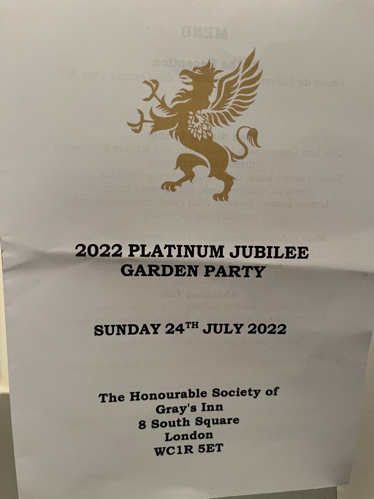 Platinum Jubilee Garden Party Grays Inn