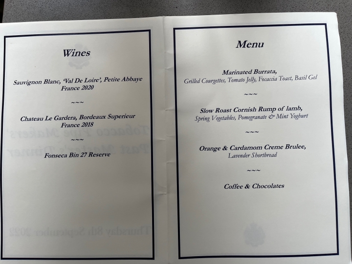 Past Masters Dinner In & Out (Naval & Military) Club