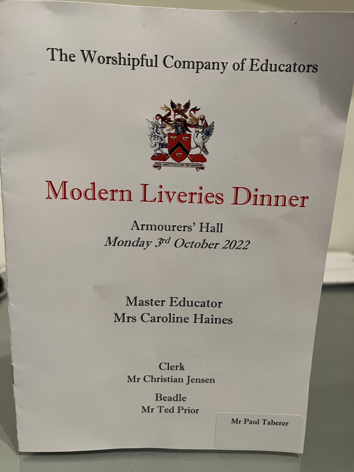 Modern Liveries Dinner Armourers' Hall
