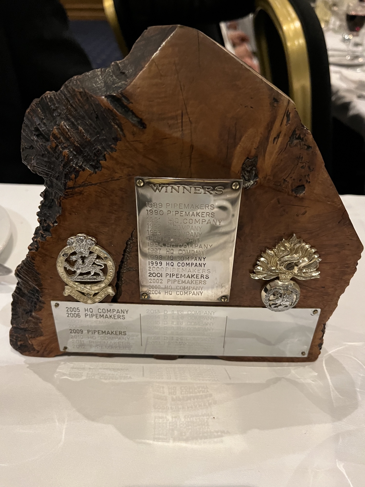 Battle of Loos Dinner with Irish Guards Union Jack Club