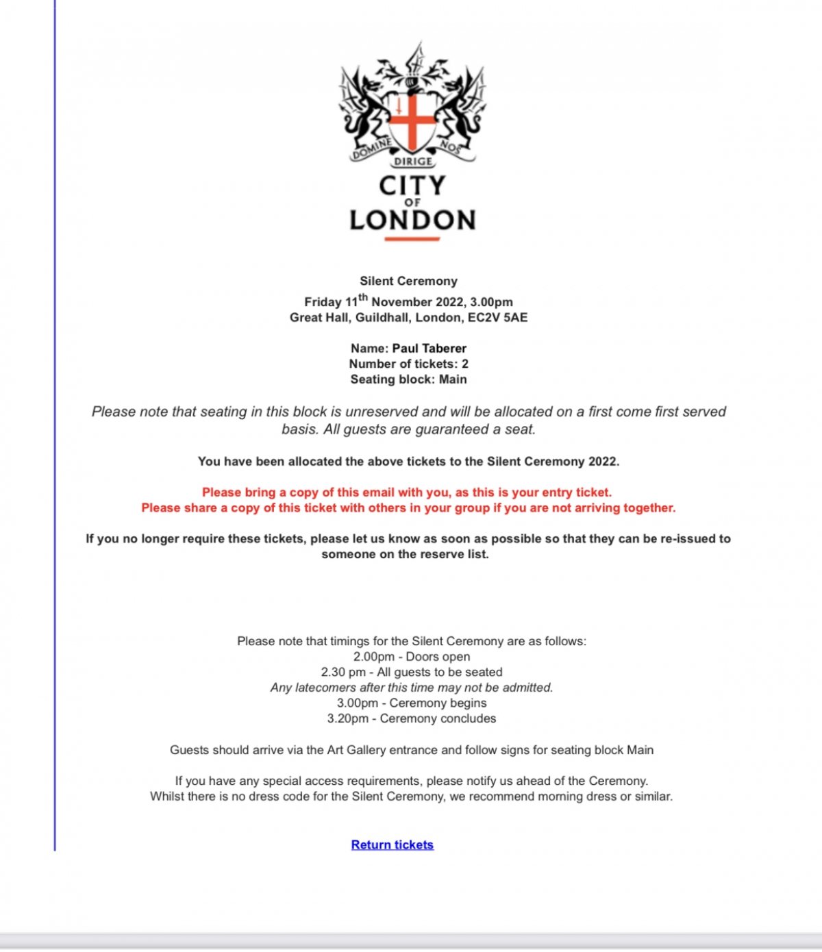 Silent Ceremony Admission of The Lord Mayor Elect, Guildhall