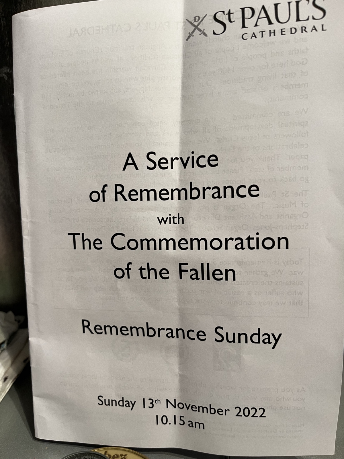 Service of Remembrance St. Paul's Cathedral