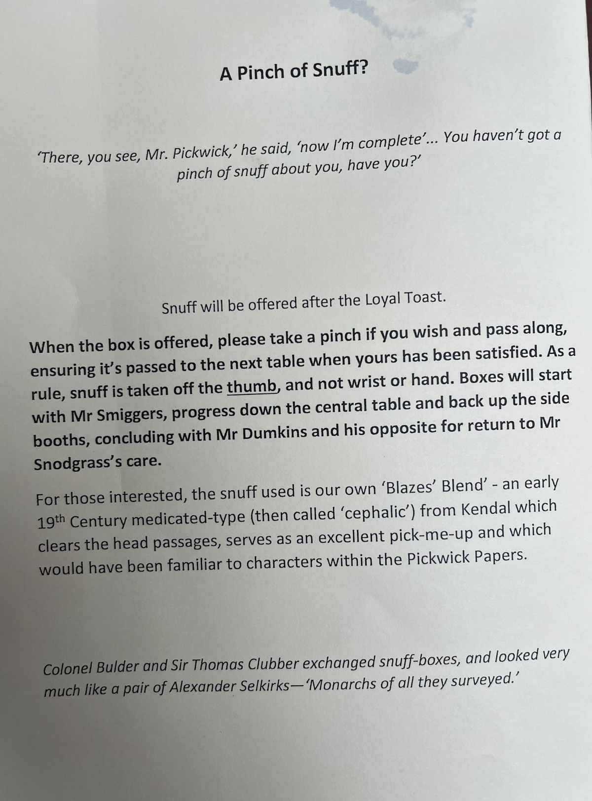 The City Pickwick Club