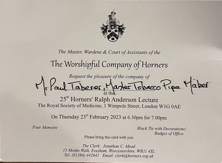 Worshipful Co of Horners - 25th Ralph Anderson Memorial Lecture The Royal Society of Medicine