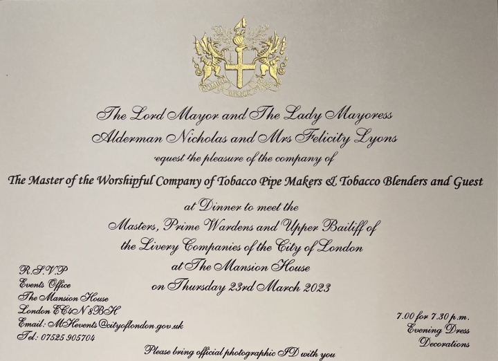 The Lord Mayor and Lady Mayoress Dinner for Livery Companies Mansion House