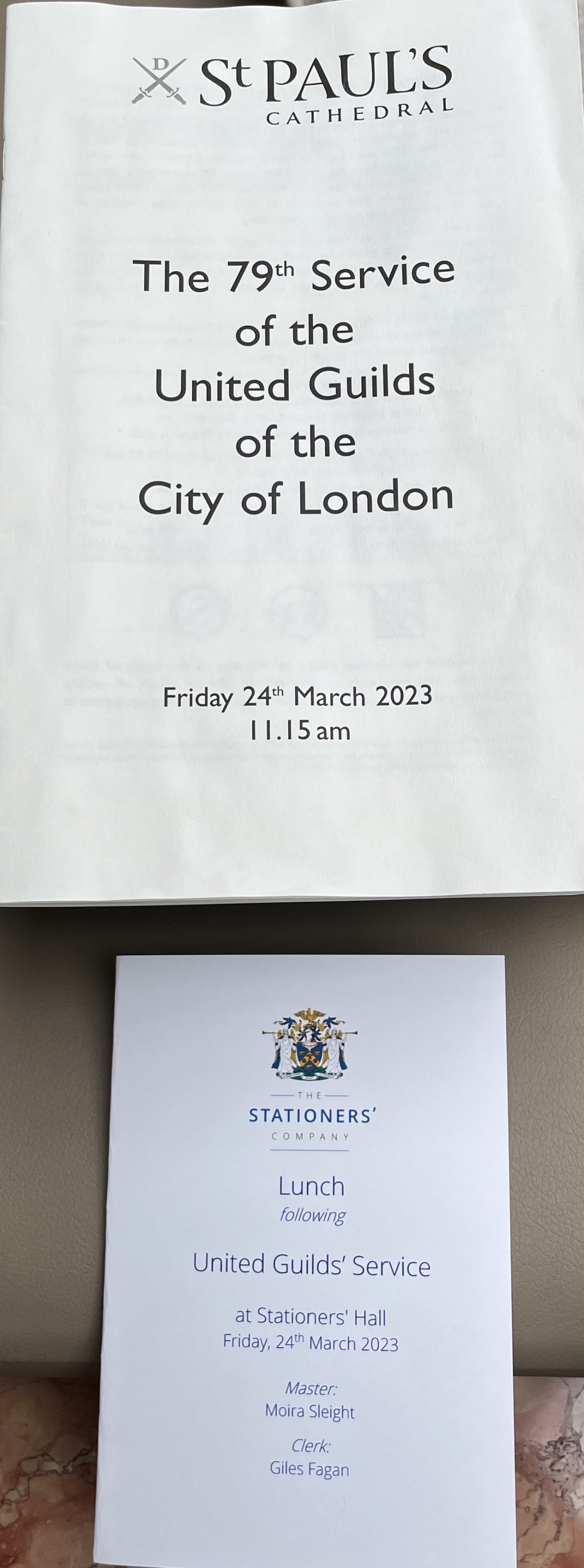 United Guilds Service and Lunch St Paul's Cathedral and Stationers' Hall