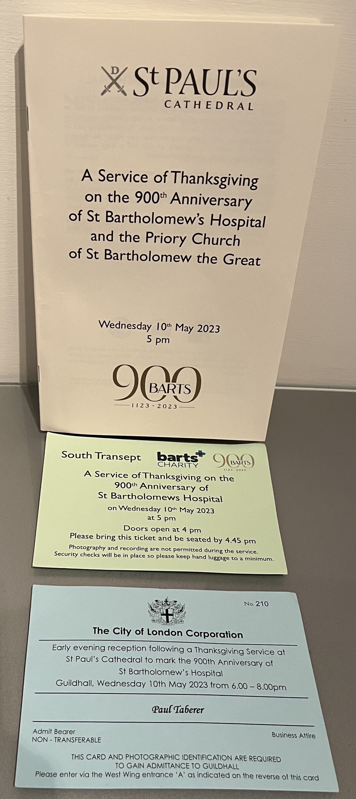 BARTS 900 Service of Thanksgiving and Reception St. Paul's Cathedral and Guildhall