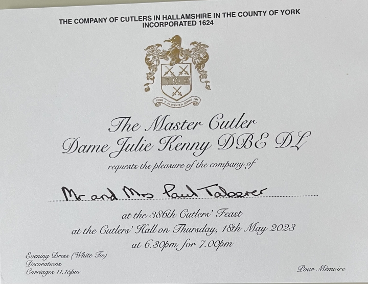 The Cutlers' Feast Friday Sheffield