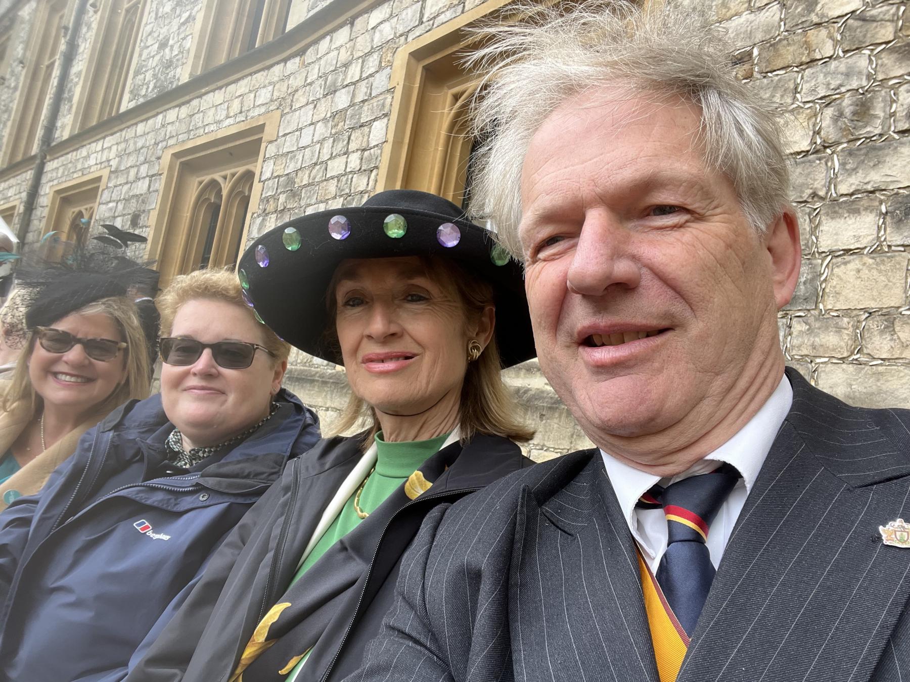 Presentation of new colours to 9th and 12th Companies of the Irish Guards by the King at Windsor
