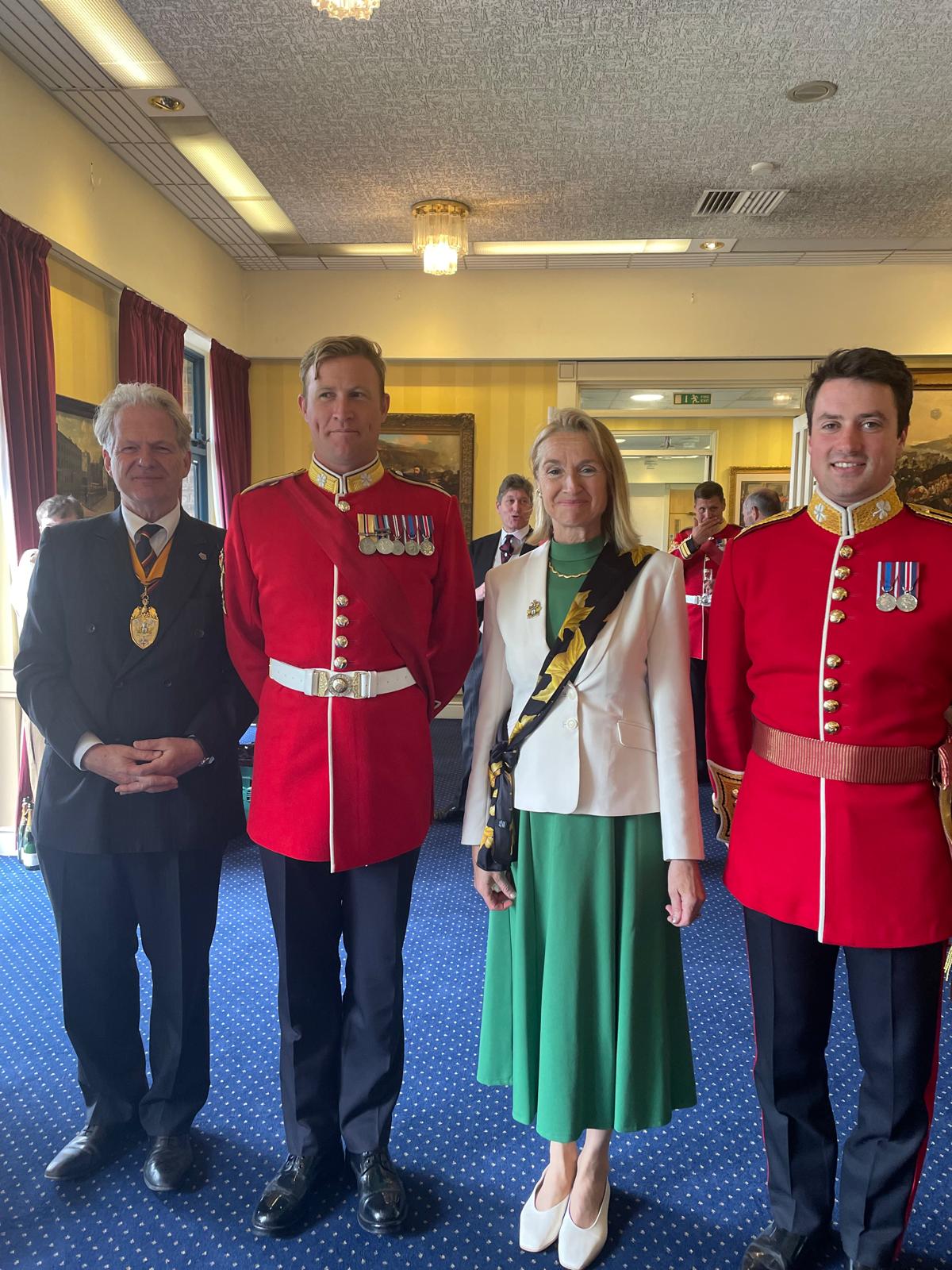Presentation of new colours to 9th and 12th Companies of the Irish Guards by the King at Windsor