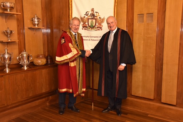 The Master with new Liveryman Richard Gray Bakers Hall