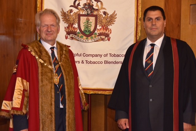 The Master with new Liveryman Sam Bondarenko Bakers Hall