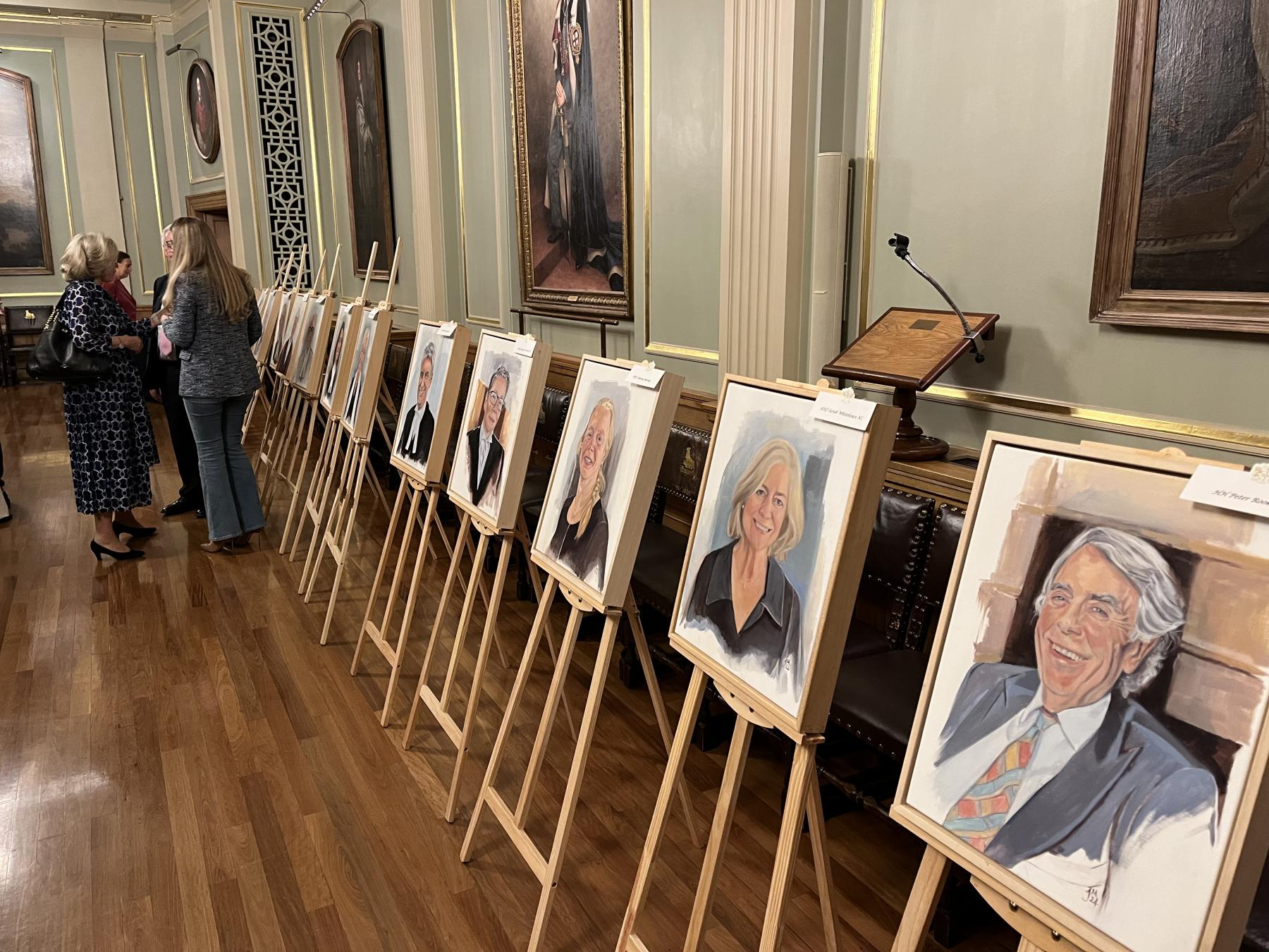Judges Portraits display Painters Hall