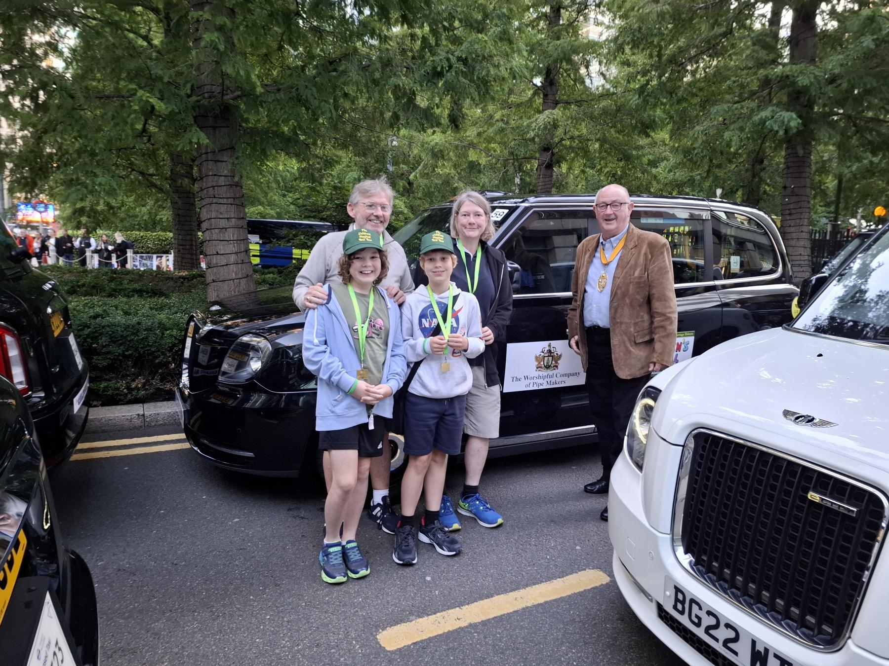 Excited children ready to go! Organised by the Worshipful Company of Hackney Carriage Drivers