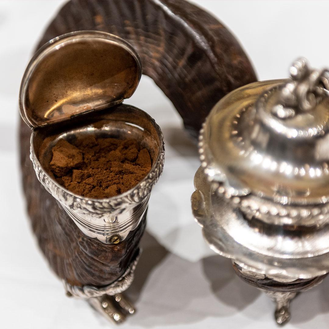 RAM'S HORN SNUFF MULL  - Our Treasures page gallery -  The Worshipful Company of Tobacco Pipe Makers and Tobacco Blenders